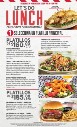 Value Lunch - Desde $160 pesos